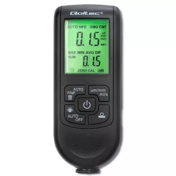 Qoltec Biezuma mērītājs krāsai ar LCD displeju | 0~2000 µm
