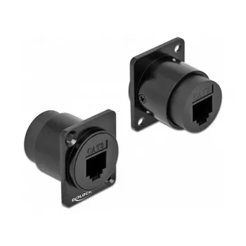 DeLOCK 86783 kabeļa savienotāja adapteris RJ-11 melns