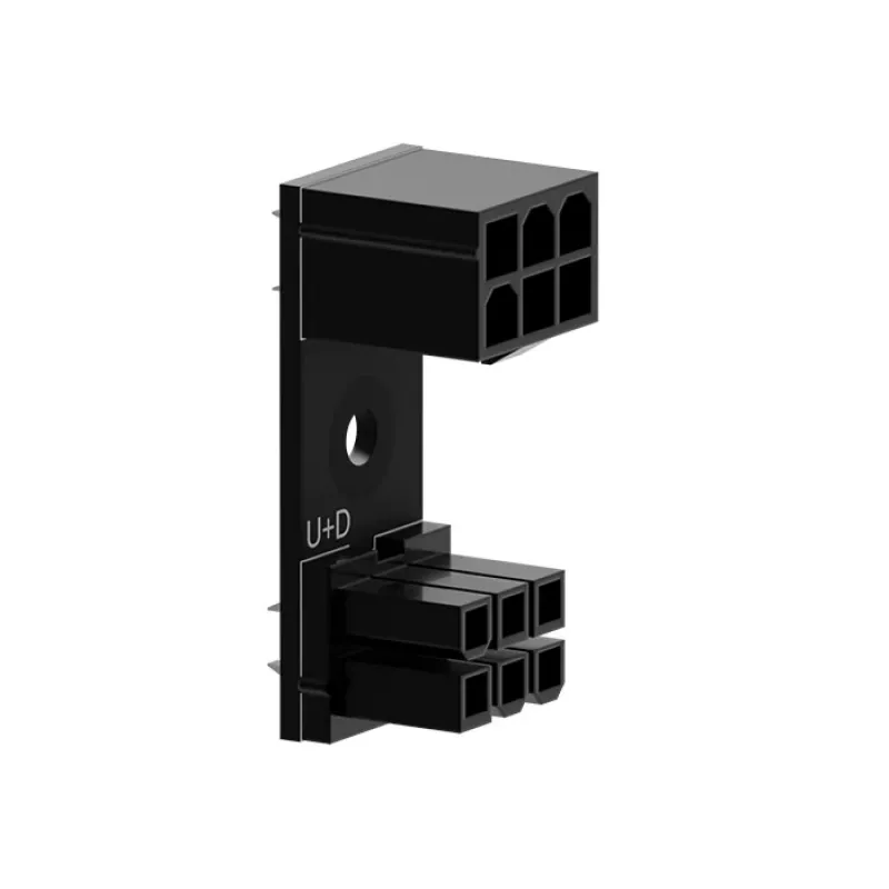 6‑Pin PCIe 180° Adapter U+D by Singularity GPU/PCIe strāvas kabeļiem (SC-A-PCIE6-UD)