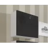 Cama viesistabas mēbeļu komplekts VIGO 22 balts/melns glancēts