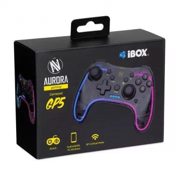 iBox IGP5 Gaming Controller Melns Bluetooth Spēļu Kontrolieris Analogs / Digitāls Android, Nintendo Switch, Nintendo Switch Lite, Nintendo Switch OLED, PC, iOS