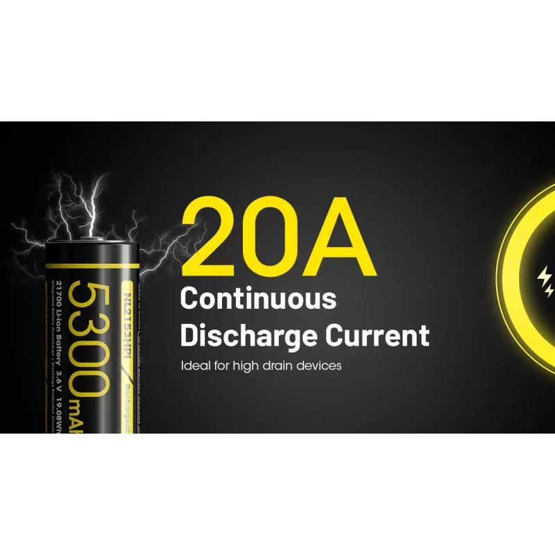 AKUMULATORS UZLĀDĒJAMS LI-ION 3,6V/NL2153HPI(5300MAH) NITECORE