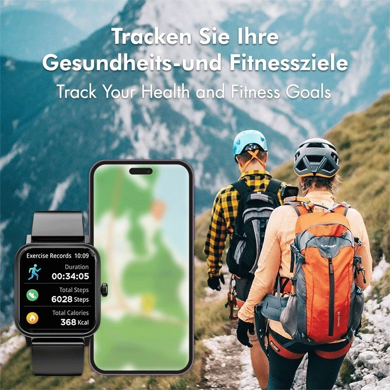 Viedpulkstenis LCD, BT5.2 IP68, rozā