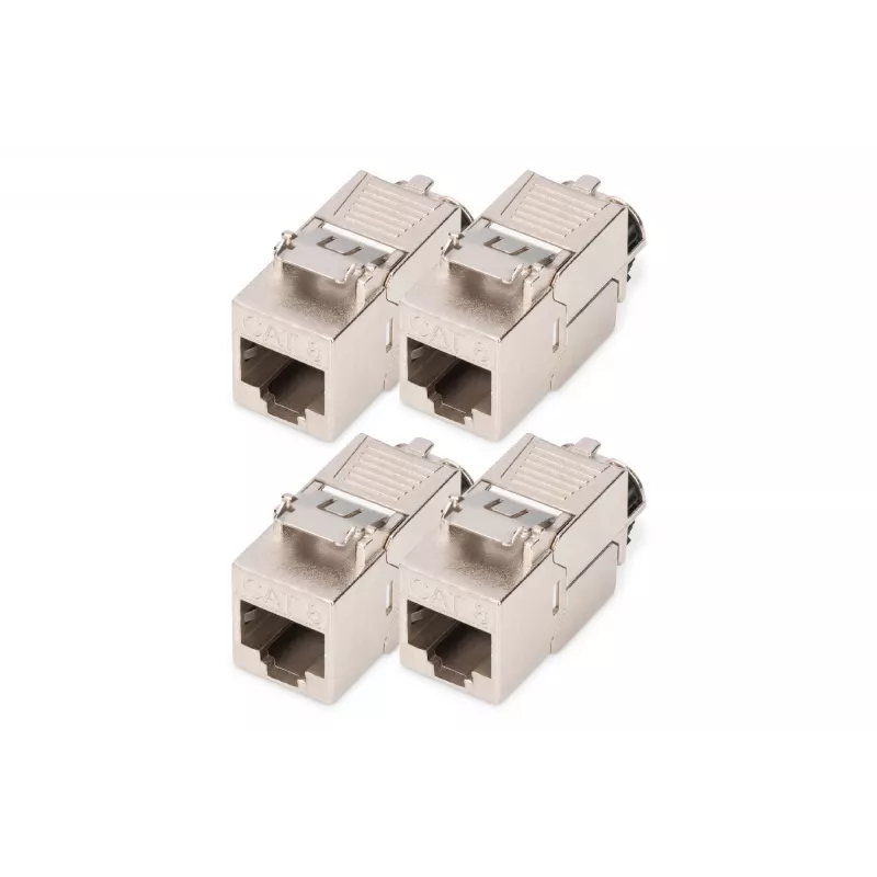 Digitus CAT 8.1 Keystone modulis, ekranēts, bezinstrumentu savienojums, 4 gab.