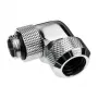 Alphacool Eiszapfen 13 mm cietās caurules ieskrūvējamais savienotājs 90° grozāms G1/4 — leņķa kompresijas savienotājs šķidruma dzesēšanas sistēmai — hroms