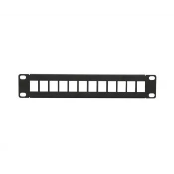 Patch panel Extralink 12-port UTP 10 collu metāla korpuss, melns
