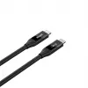 USB-C kabelis Unitek C14100ABK01-2M — 2 m, 100 W jaudas piegāde, 40 Gbps dati