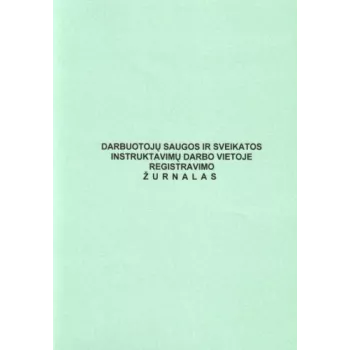 Darba drošības un veselības instrukciju reģistrācijas žurnāls, A4, 24 lpp. (0720-024)