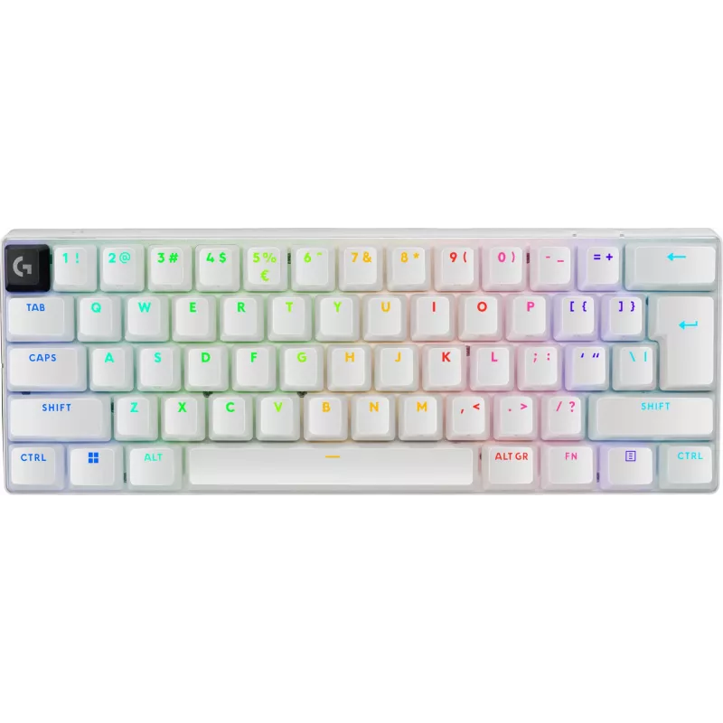 Klaviatūra Logitech G PRO X 60 spēļu USB RF Wireless Bluetooth QWERTY US International balta