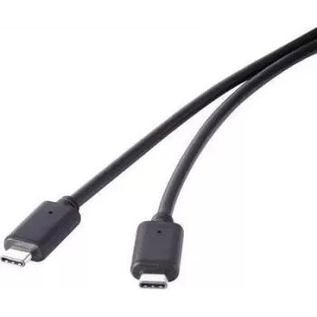 USB 3.1 Gen 2 kabelis Renkforce 1460356 — 1x USB-C savienotājs, 0,50 m, melns