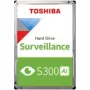 HDD video novērošanai TOSHIBA S300 AI 8TB CMR, 3.5'', 512MB, 7200RPM, SATA, 64 kameras, 24/7, TBW: 550