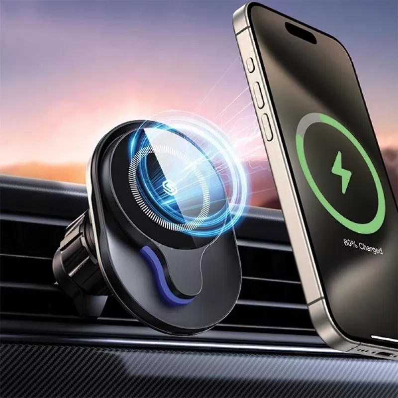 Auto turētājs MagSafe 15W indukcijas melns