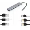 Gembird A-CM-COMBO3-03 USB Type-C 3-in-1 daudzportu adapteris (Hub + HDMI + PD)