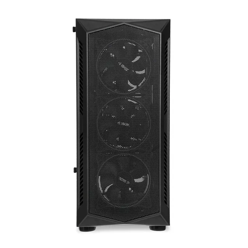 PC Case IBOX LUPUS 27 Midi Tower ATX, rūdīts stikls, RGB, 455×200×380 mm, atbalsta ATX, GPU līdz 32 cm