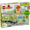 Rotaļu vilciena komplekts LEGO DUPLO Interaktīvais piedzīvojumu dzelzceļš 10427, 57 gab., 2 mini figūriņas, vecumam 2+