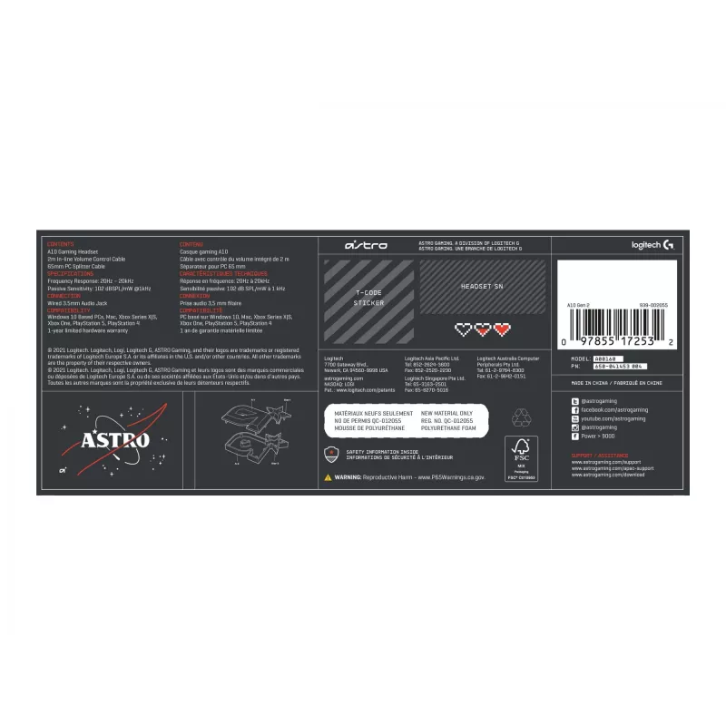Austiņas ASTRO Gaming A10