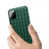 Aizsargājošs mīksts vāciņš Devia iPhone 11 Pro Max ar auduma raksta dizainu, zaļš