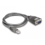 DeLOCK 61400 kabeļa savienotāju pārveidotājs USB A RS-232 melns