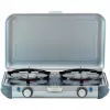 Portable grill stove Campingaz 2213311 — 2-zone, 5.4 kg, 490×350 mm, Melns/pelēka/silver