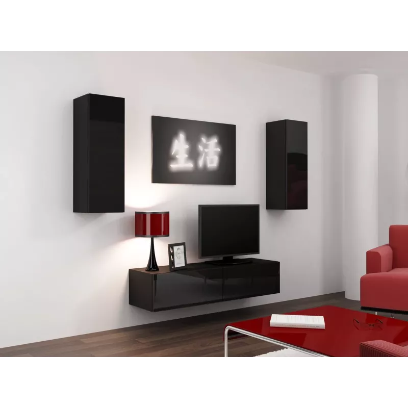 Cama TV statīvs VIGO 140 30/140/40 melns/melns glancēts