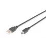ASM AK-300108-018-S ASSMANN kabelis USB 2.0 HighSpeed CanonTip USB A/miniUSB B (5 kontaktu) spraudnis 1,8 m