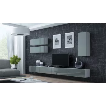 Cama Skapis VIGO 90 slēgts 90/35/32 balts/pelēks glancēts