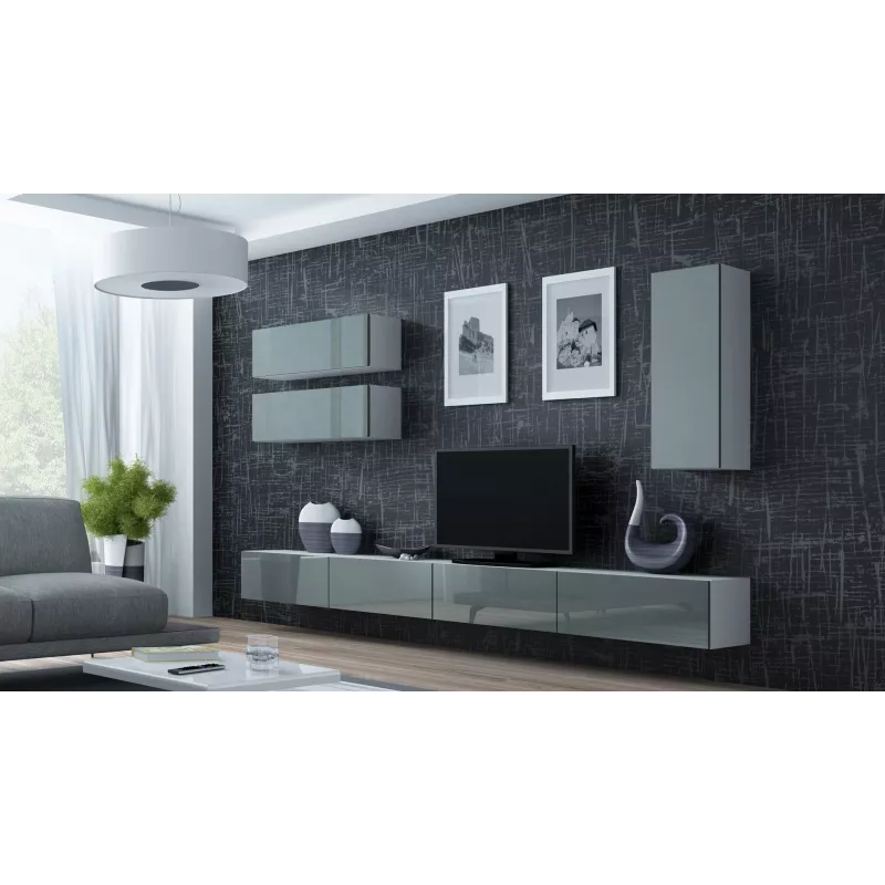 Cama Skapis VIGO 90 slēgts 90/35/32 balts/pelēks glancēts