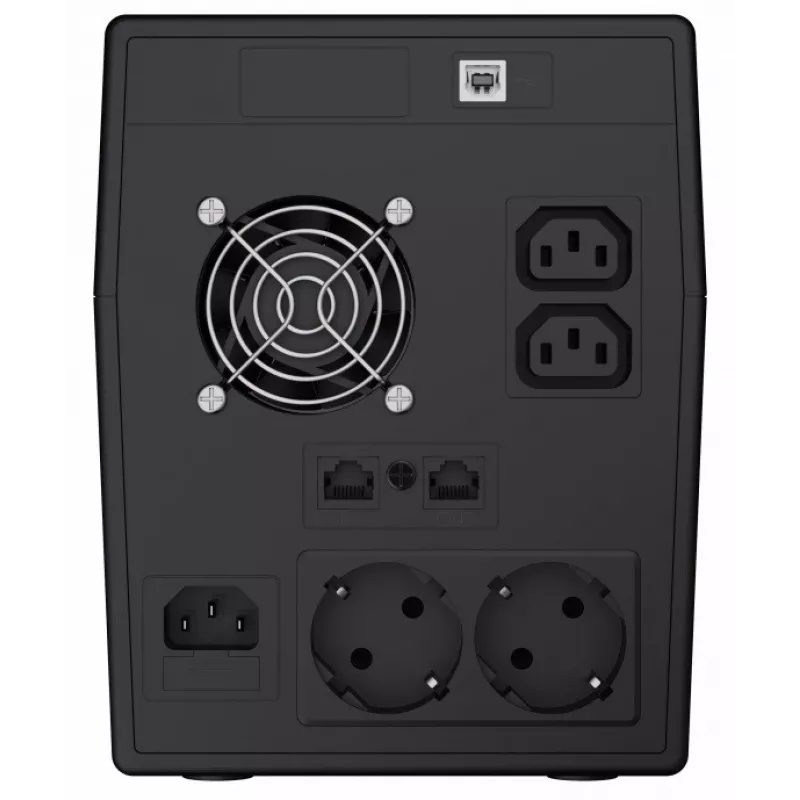 Nepārtrauktās barošanas avots zaļa Cell UPS09 — Line-Interactive 3 kVA / 1400 W, 230 V, LCD, tornis, 5 F tipa ligzdas