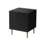 Naktsgaldiņu komplekts 2 gab. cama meble JUNGLE — 53.5×40.5×44 cm, melns matēts MDF/skaidu plātne, zelta kājas