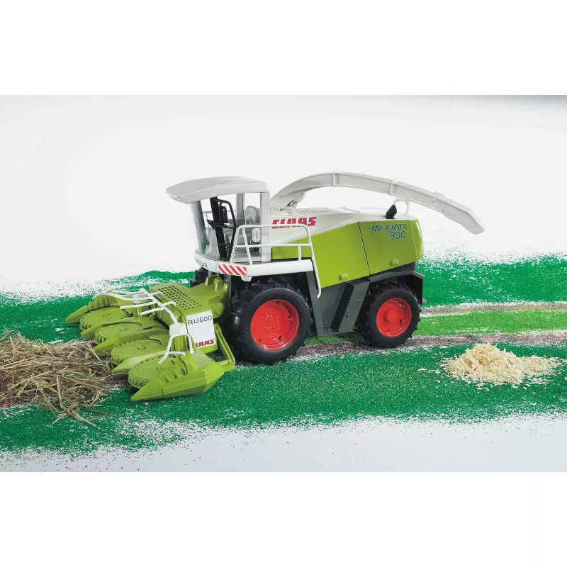 Rotaļu lopbarības novākšanas kombains BRUDER Claas Jaguar 900, plastmasa, ieteicamais vecums 4+