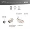 Keystone modulis DIGITUS CAT 6A ekranēts ar inteliģentu kabeļu pārvaldnieku, plakans RJ-45, 14,5×34,5×21 mm — 12 gab.
