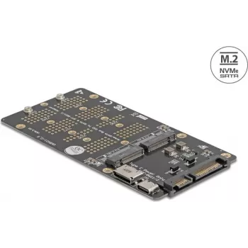 DELOCK M.2 Key M NVMe SSD uz OCuLink SFF-8612 pārveidotāja adapteris (modelis 64294)