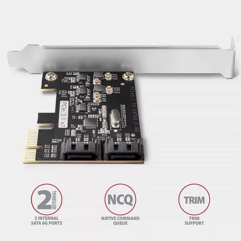 Axagon PCES-SJ2 interfeisa kartes/adapteris Iekšējais SATA