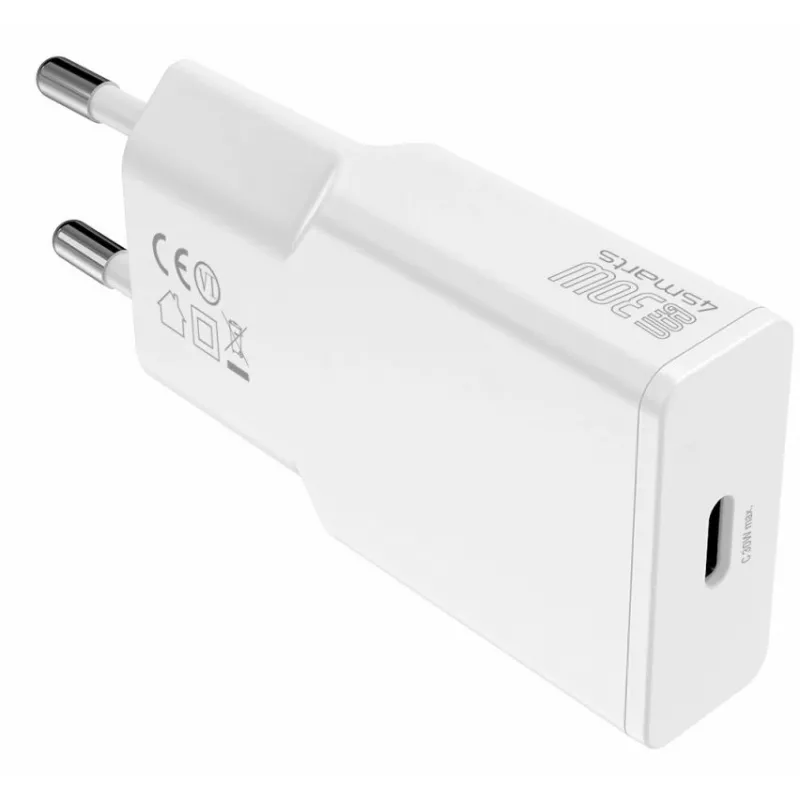Iekštelpu lādētājs 4smarts 541124 Smartphone balta AC Fast Charging