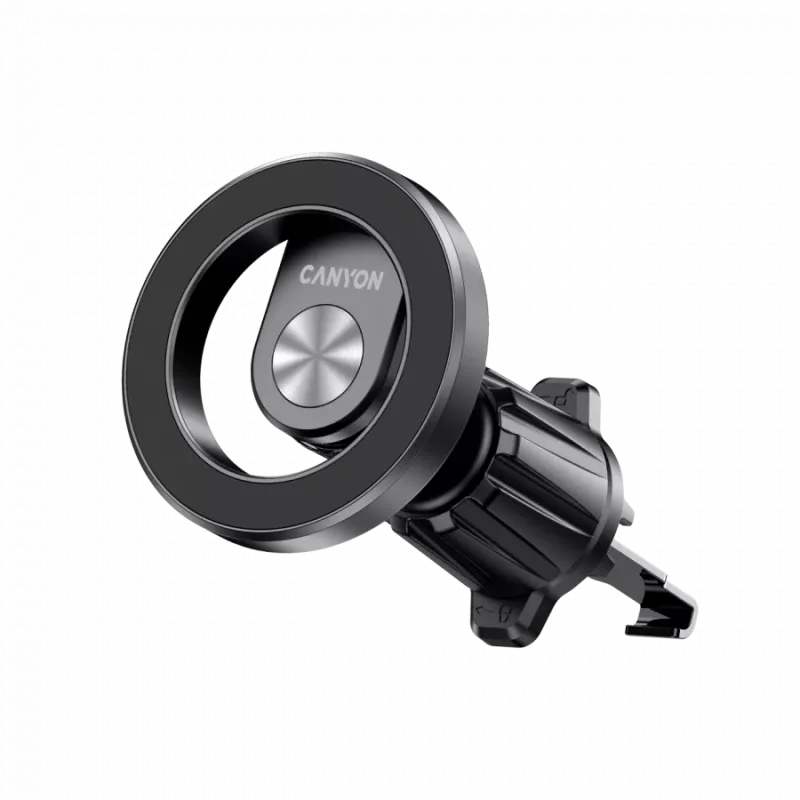 CANYON Magnētiskais auto turētājs OnGrip 12 piesūceknis + ventilācijas atvere Melns