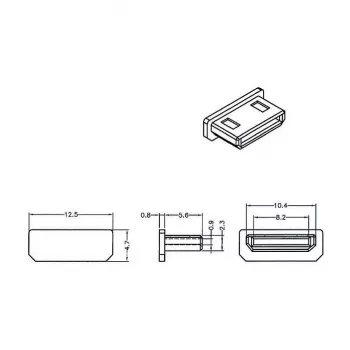 Kontaktligzdas aizsargvāciņš HDMI mini-C DeLOCK 64028