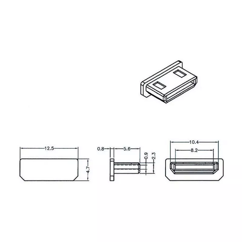 Kontaktligzdas aizsargvāciņš HDMI mini-C DeLOCK 64028