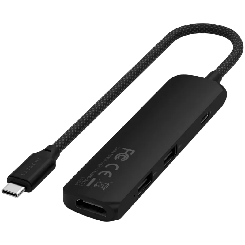 Satechi ST-P4SK saskarnes centrmezgls USB Type-C 10000 Mbit/s Melns