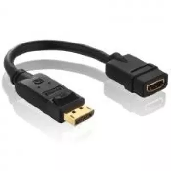 Purelink PureInstall PI155 - Video- / Audio-Adapter - DisplayPort / HDMI - 28 AWG - DisplayPort (M) - HDMI, 19-pin (W) - 10cm - Shielded - Melns (PI155)