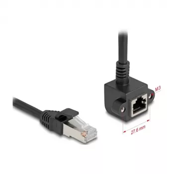 Tīkla kabelis DeLOCK 81041 RJ-45 Cat6 0,5 m Melns
