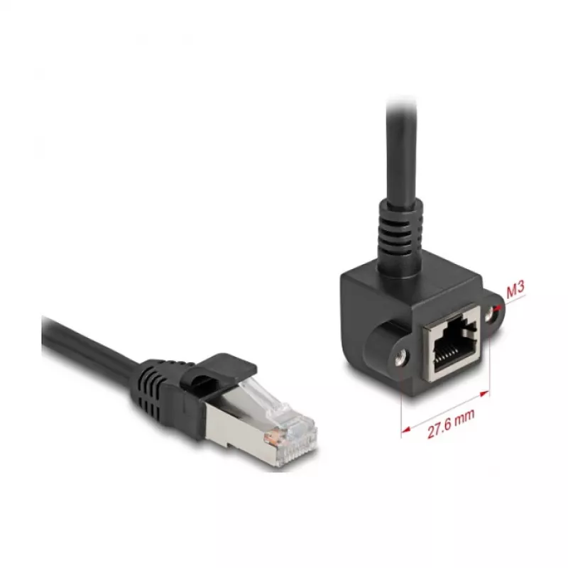 Tīkla kabelis DeLOCK 81041 RJ-45 Cat6 0,5 m Melns