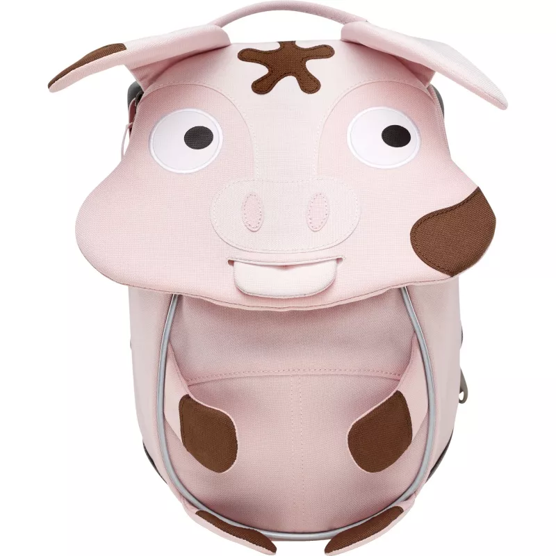 Bērnu mugursoma Affenzahn Little Friend Tonie Pig rozā/brūna – maza bērnu dienas soma