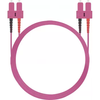 Šķiedru optikas komutācijas kabelis helos 50/125µm OM4 SC-SC Duplex 0,5 m