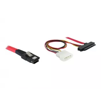 DeLOCK - iekšējais SAS kabelis (Serial Attached SCSI) - 4 joslu - 36 kontaktu 4i Mini MultiLane - iekšējā barošana, 4 kontaktu, iekšējais SAS, 29 kontaktu (SFF-8482) - 50 cm (83059)