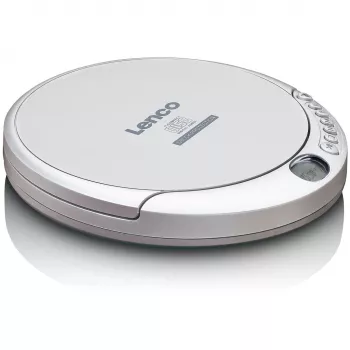 Lenco CD-201SI Pārnēsājams CD atskaņotājs ar audiogrāmatu un uzlādes funkciju, sudraba krāsa
