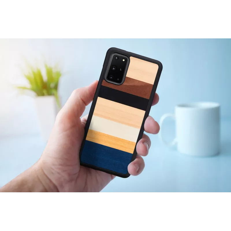 Telefona maciņš man and wood Galaxy S20+ melns — aizsargājošs aizmugures vāciņš Samsung Galaxy S20+