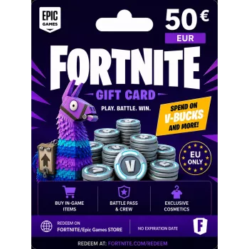 Fortnite dāvanu karte 50 EUR - Epic Games digitālais kods
