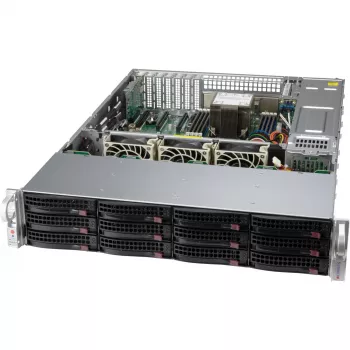 2HE Supermicro korpuss SuperChassis 2U CSE-826BAC12-R802LPB