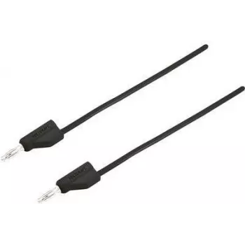 VOLTCRAFT Testa vads [Spraudnis 4 mm - Spraudnis 4 mm] 1,5 m Melns MSB-300 (MSB-300-1.5-SW)