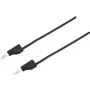 VOLTCRAFT Testa vads [Spraudnis 4 mm - Spraudnis 4 mm] 1,5 m Melns MSB-300 (MSB-300-1.5-SW)